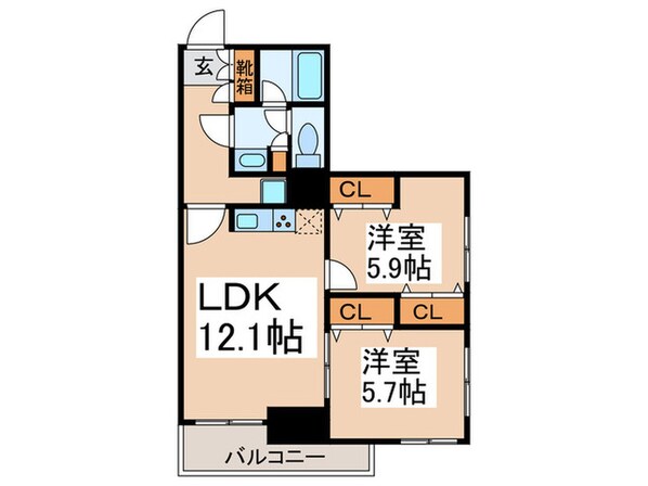 ソサエティ蔵前の物件間取画像